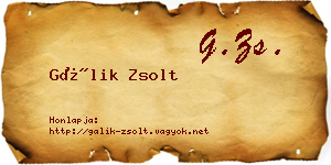 Gálik Zsolt névjegykártya